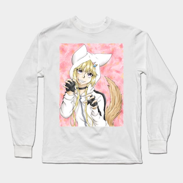 Fiesty Fox Long Sleeve T-Shirt by KranberriJam